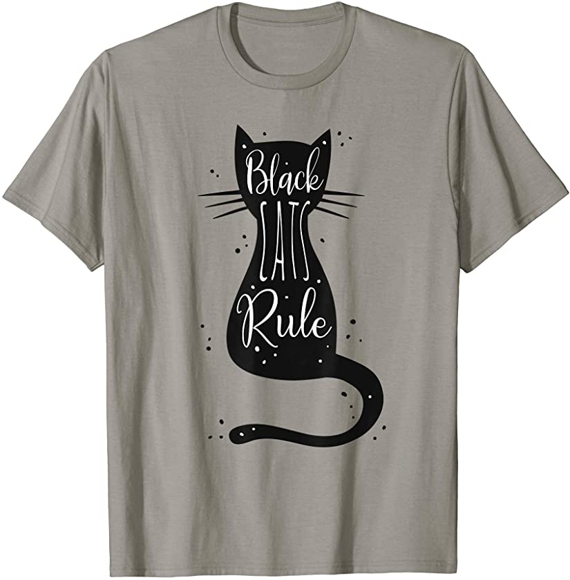 Black Cats Rule Funny Cat Lover Gifts Love Kittens T-Shirt