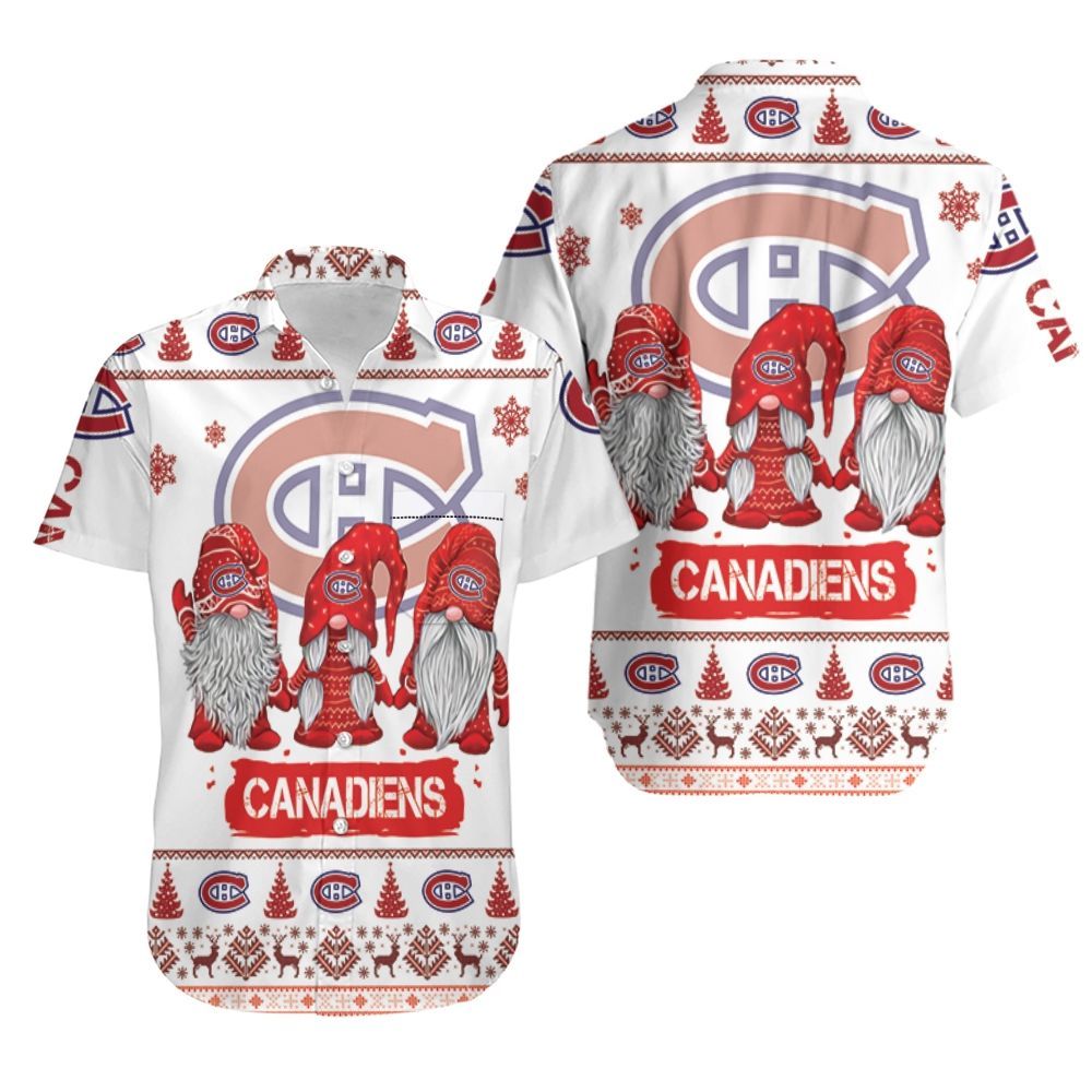 Christmas Gnomes Montreal Canadiens Ugly Sweatshirt Christmas 3D Hawaiian Shirt