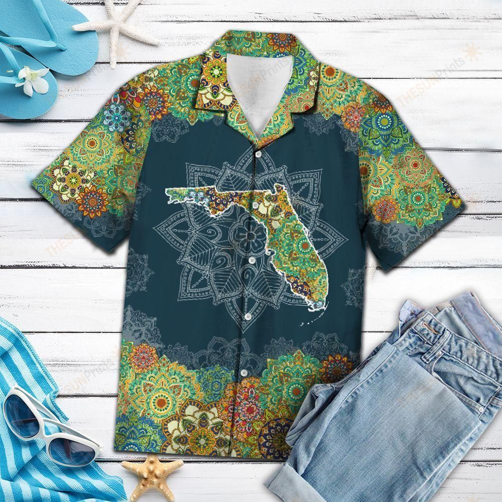 Florida Floral Mandala Hawaiian Shirt Ha60843