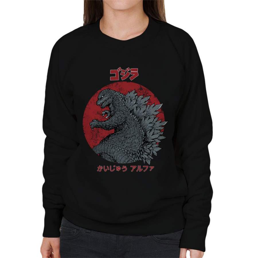 Kaiju Alpha Godzilla Women’s Sweatshirt