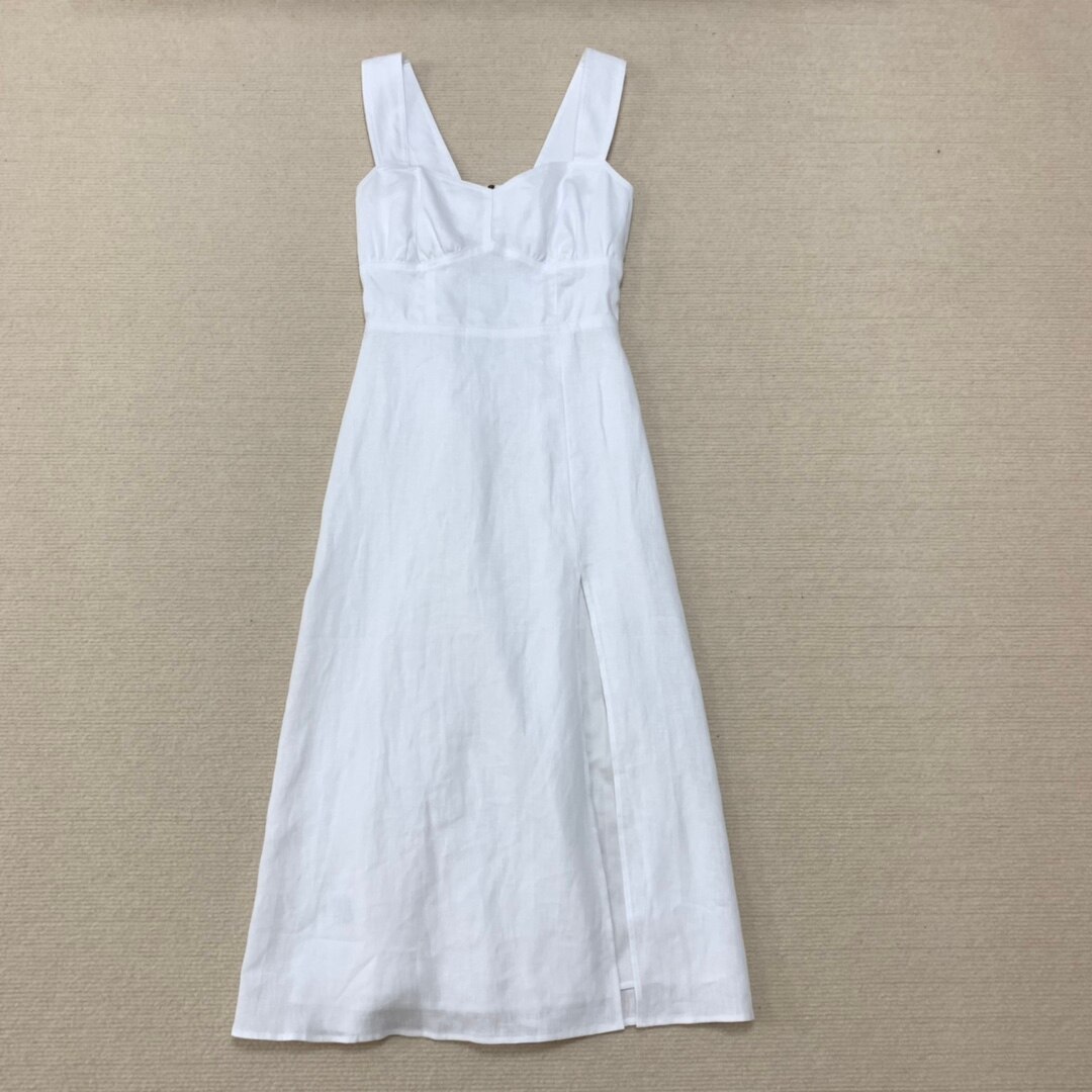 2022 Spring and Summer New Women Dress Heart-shaped Collar Side Slit Slim Dress Original Midi Dresses alx