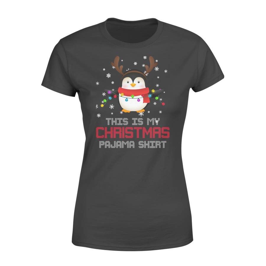 This Is My Christmas Pajama Shirt Penguin Women’s T-shirt