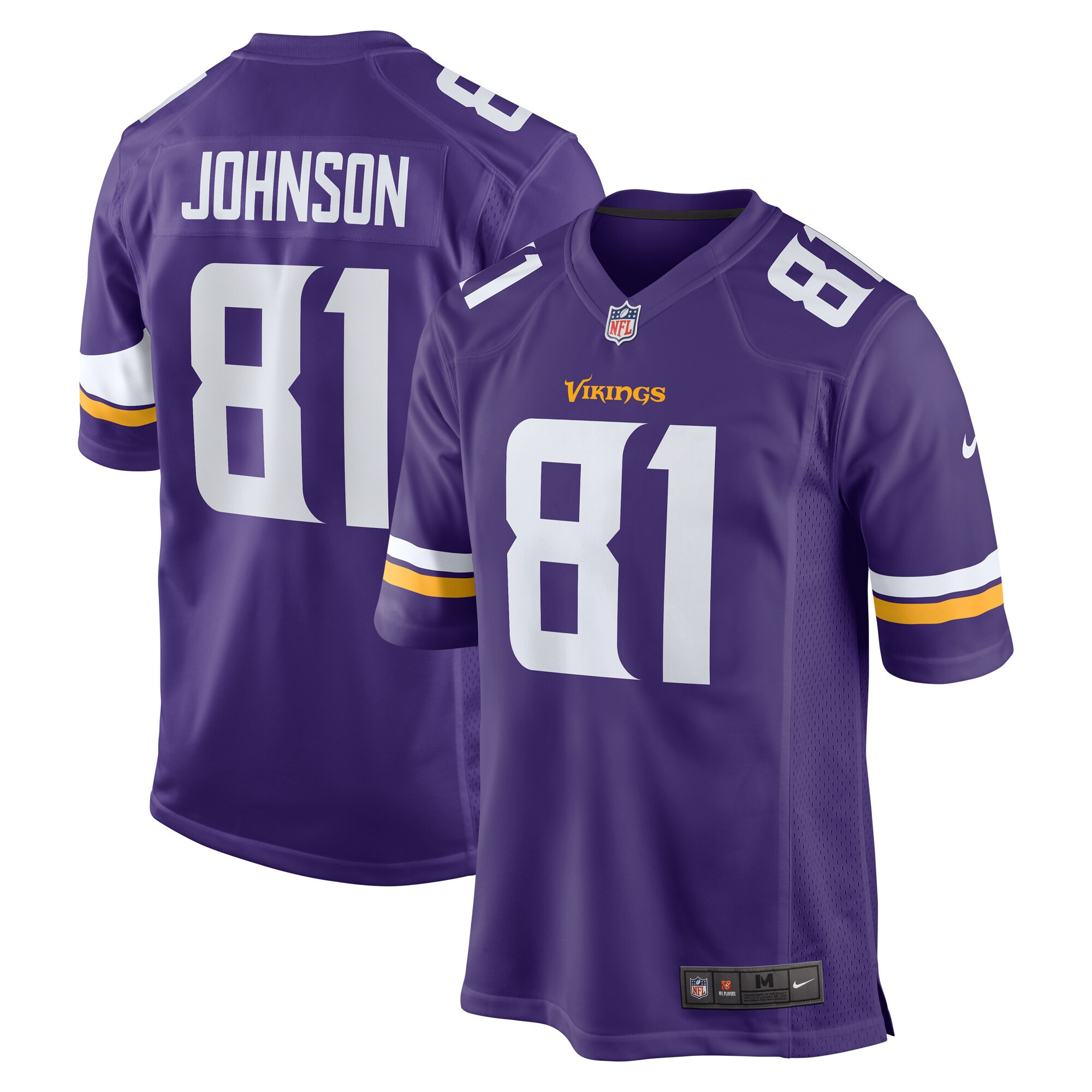 Bisi Johnson Minnesota Vikings Game Jersey – Purple NFL