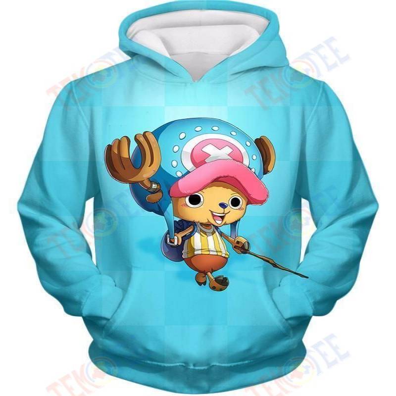 One Piece Hoodie One Piece Cotton Candy Lover Doctor Tony Tony Chopper Blue Hoodie Anime Hoodies TMT432