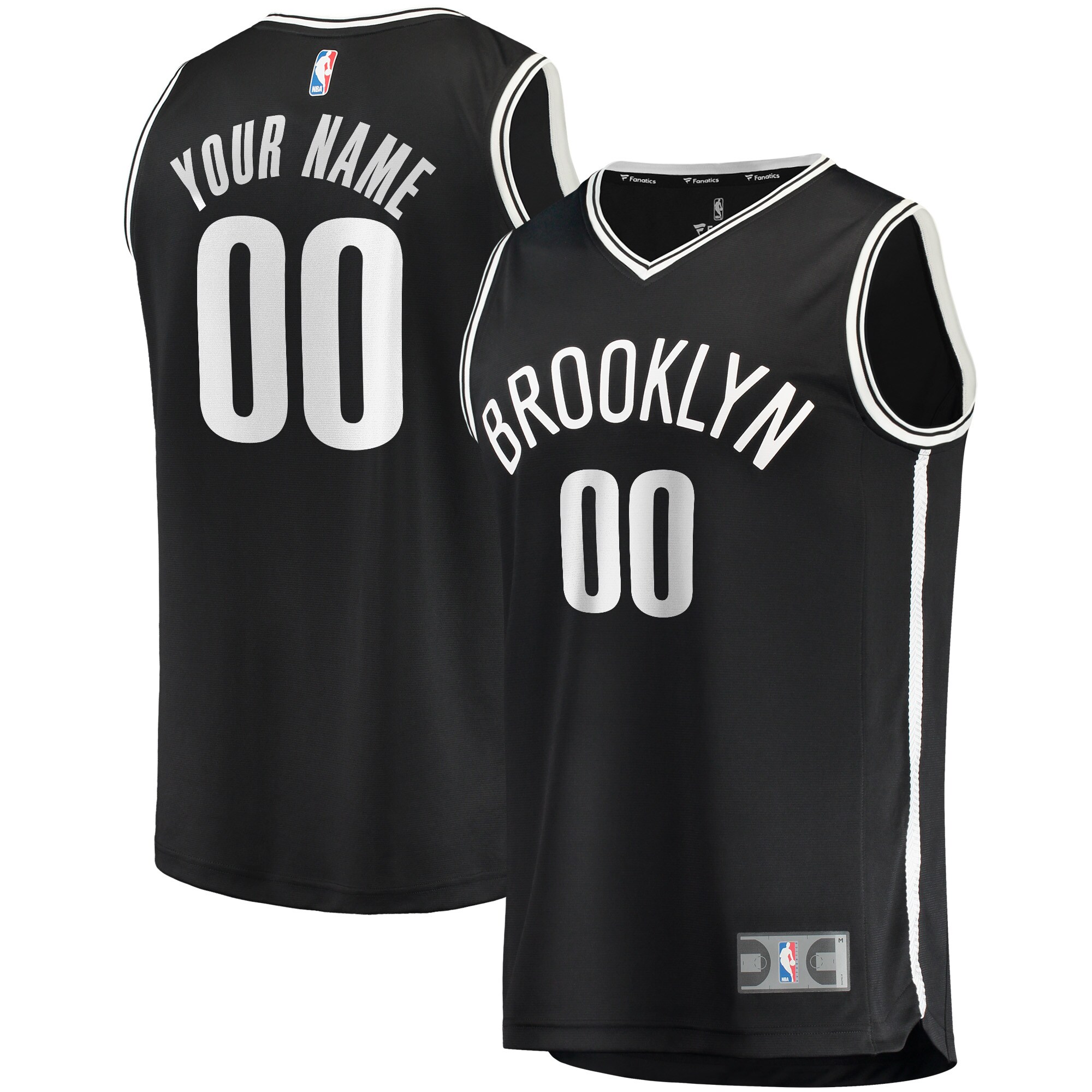 Brooklyn Nets Youth Fast Break Custom Jersey Black – Icon Edition