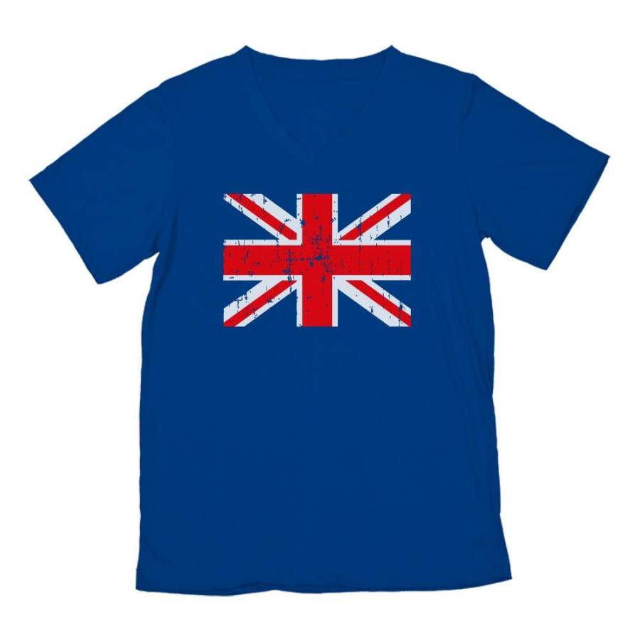 Vintage United Kingdom Flag V-Neck T-Shirt