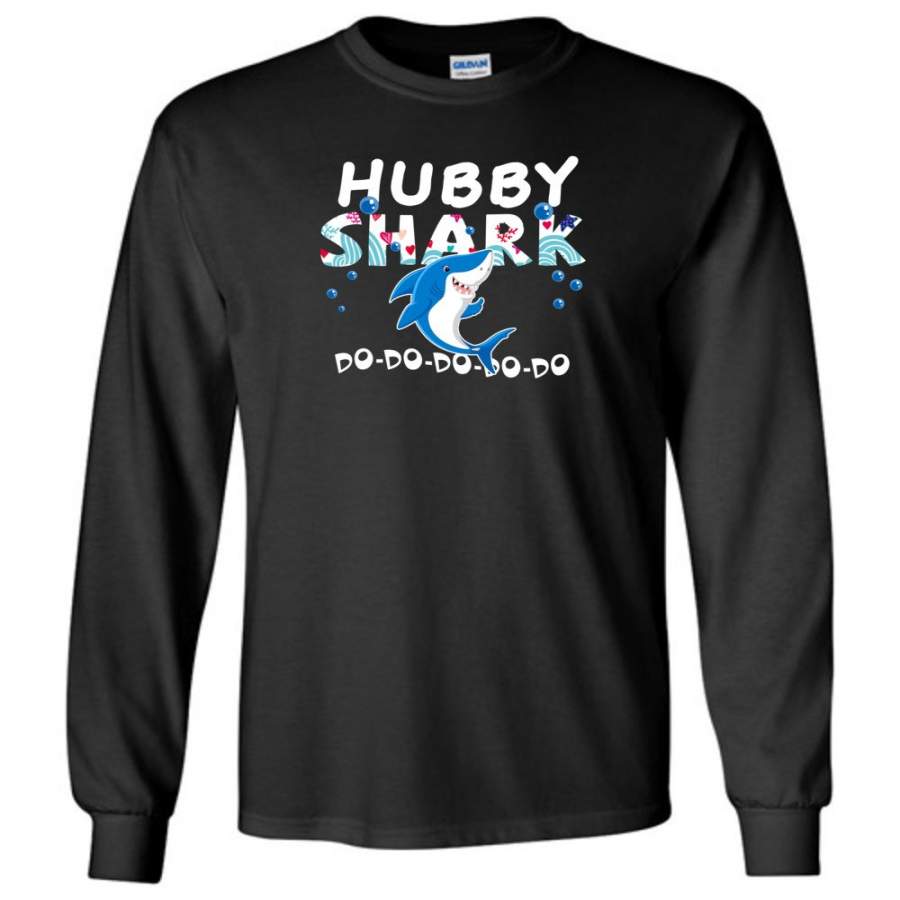 Shark Family Hubby Shark T Shirt Doo Doo Doo – Long Sleeve