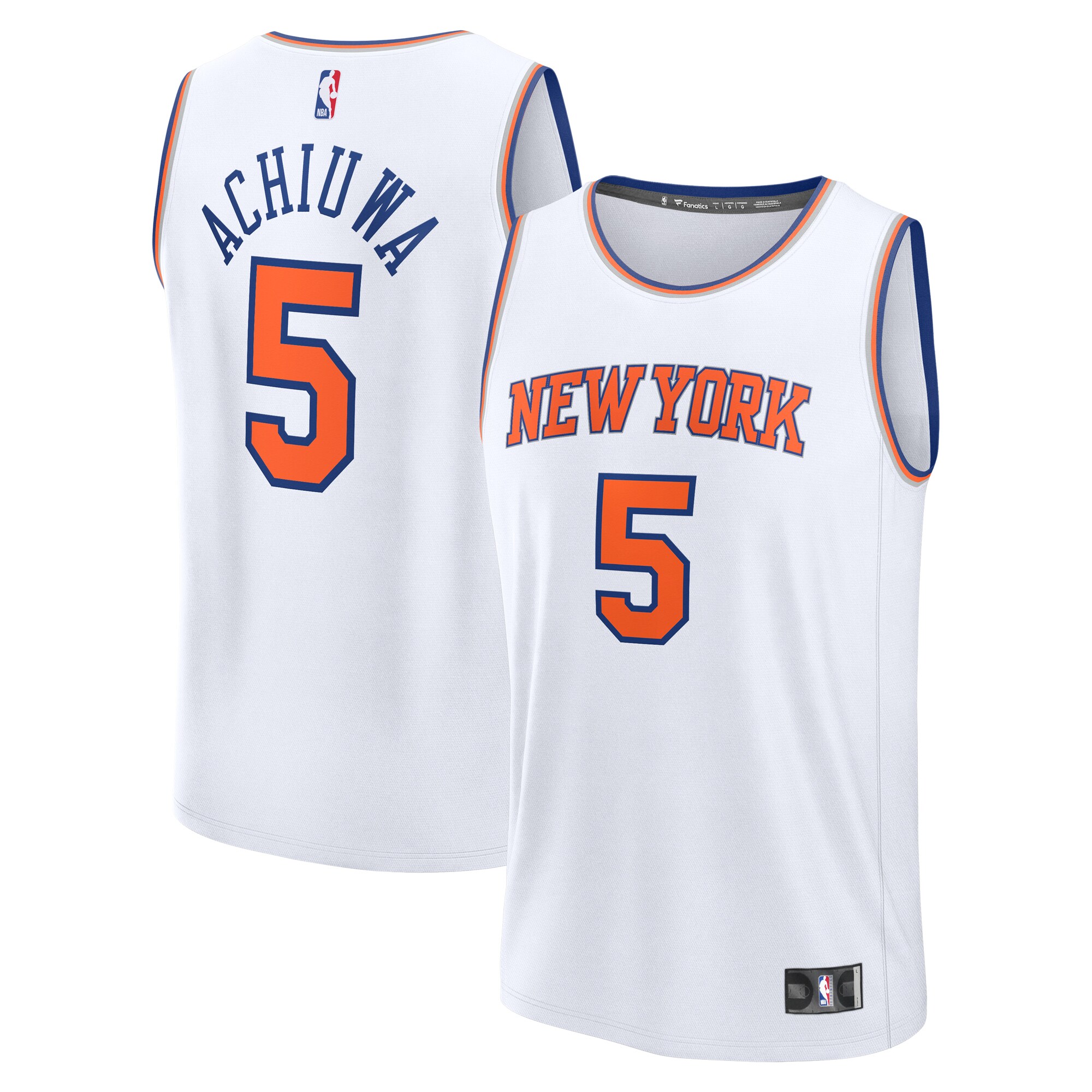 Precious Achiuwa New York Knicks Branded Fast Break Player Jersey – Association Edition – White