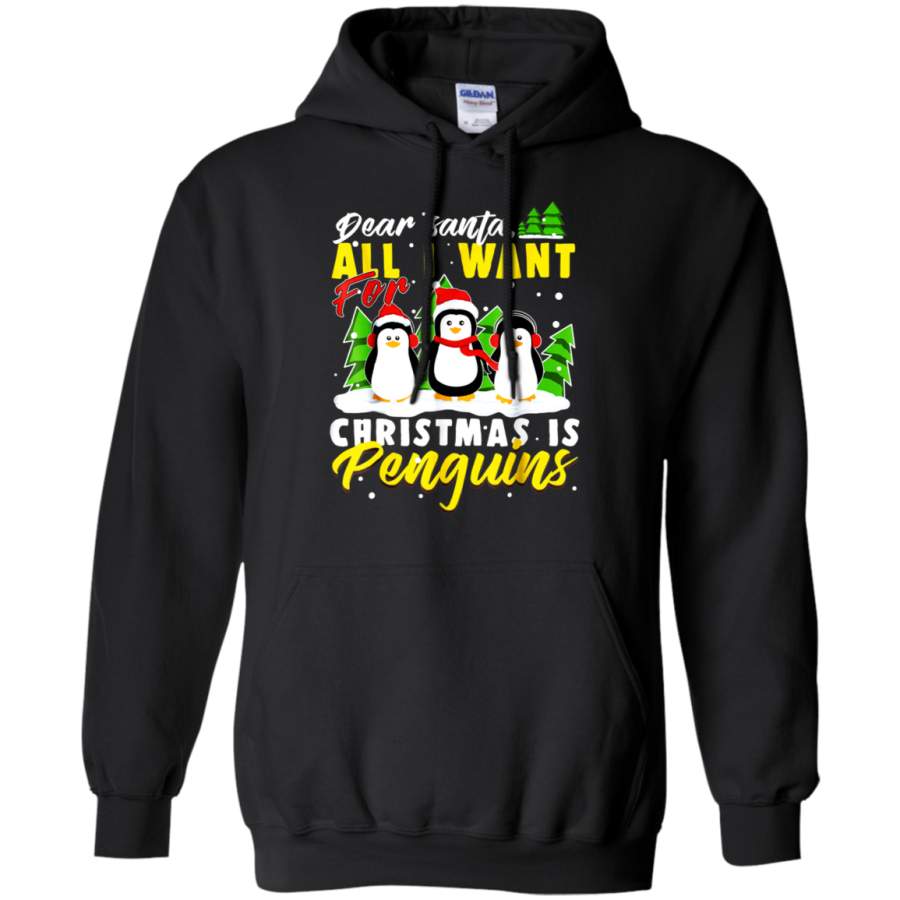 AGR Dear Santa All I Want For Christmas Is Penguins Funny T-shirt hoodie