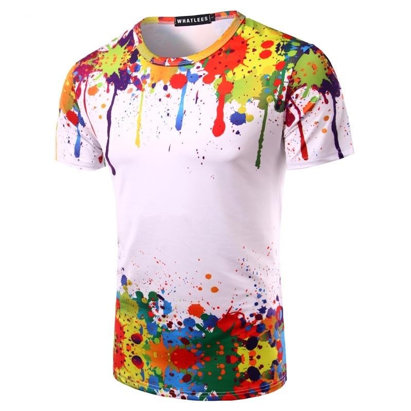 Rainbow Paint Splatter T-Shirt