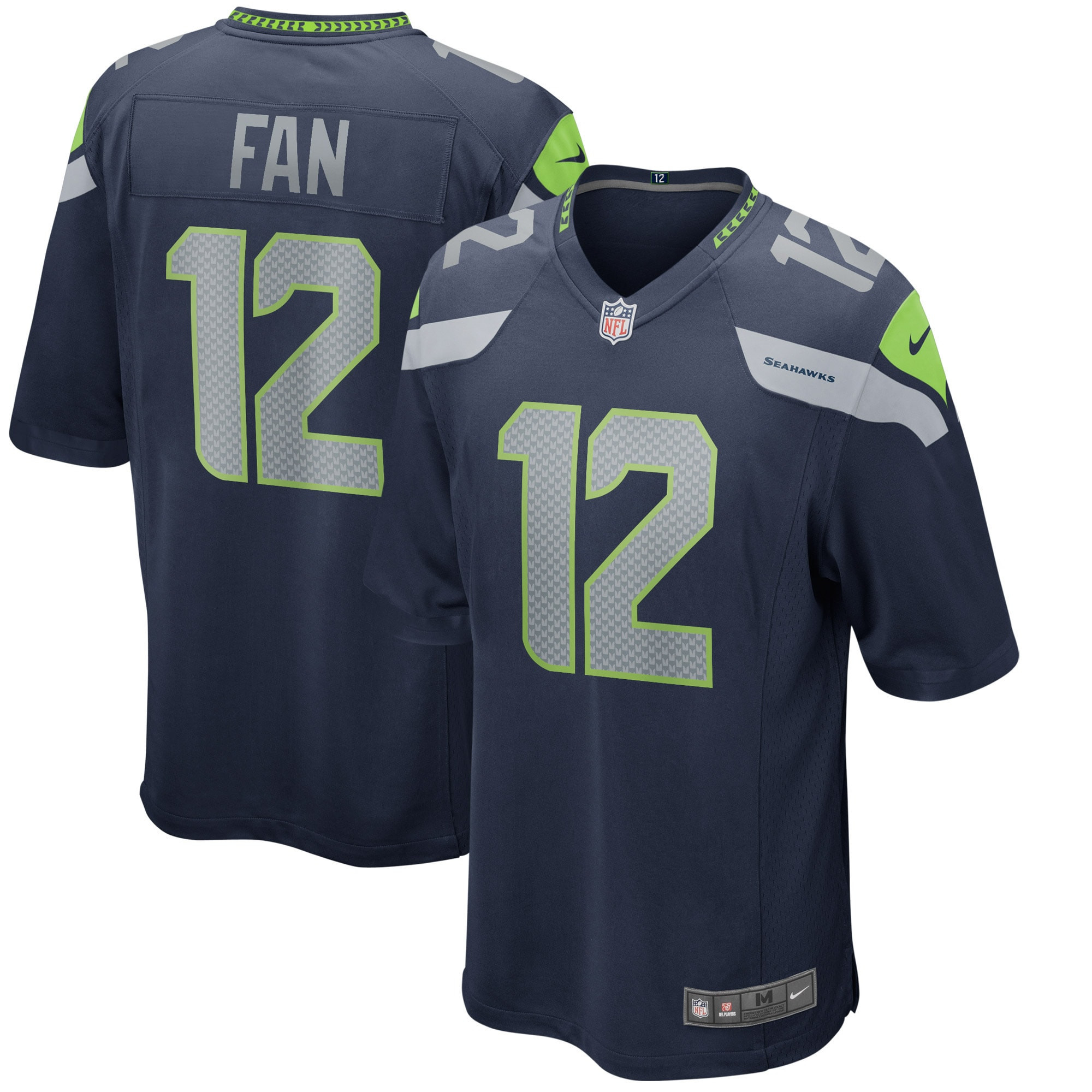 12s Seattle Seahawks Game Jersey – College Navy NFL