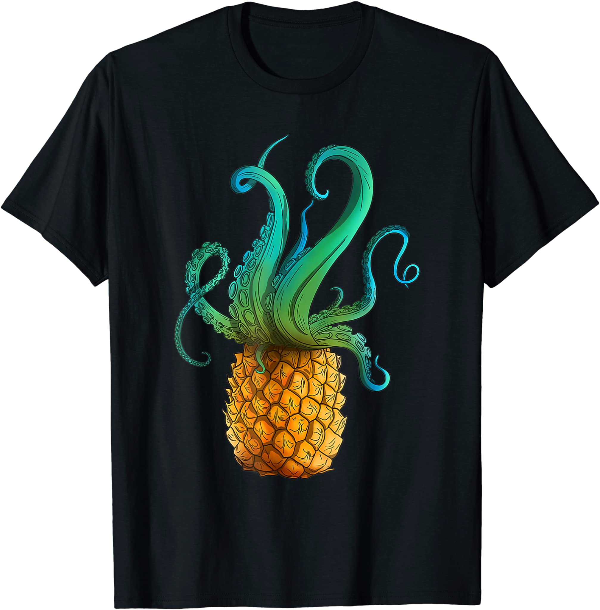 Alien Octopus Pineapple Shirt, Summer Outfits Beach Hawaii T-Shirt