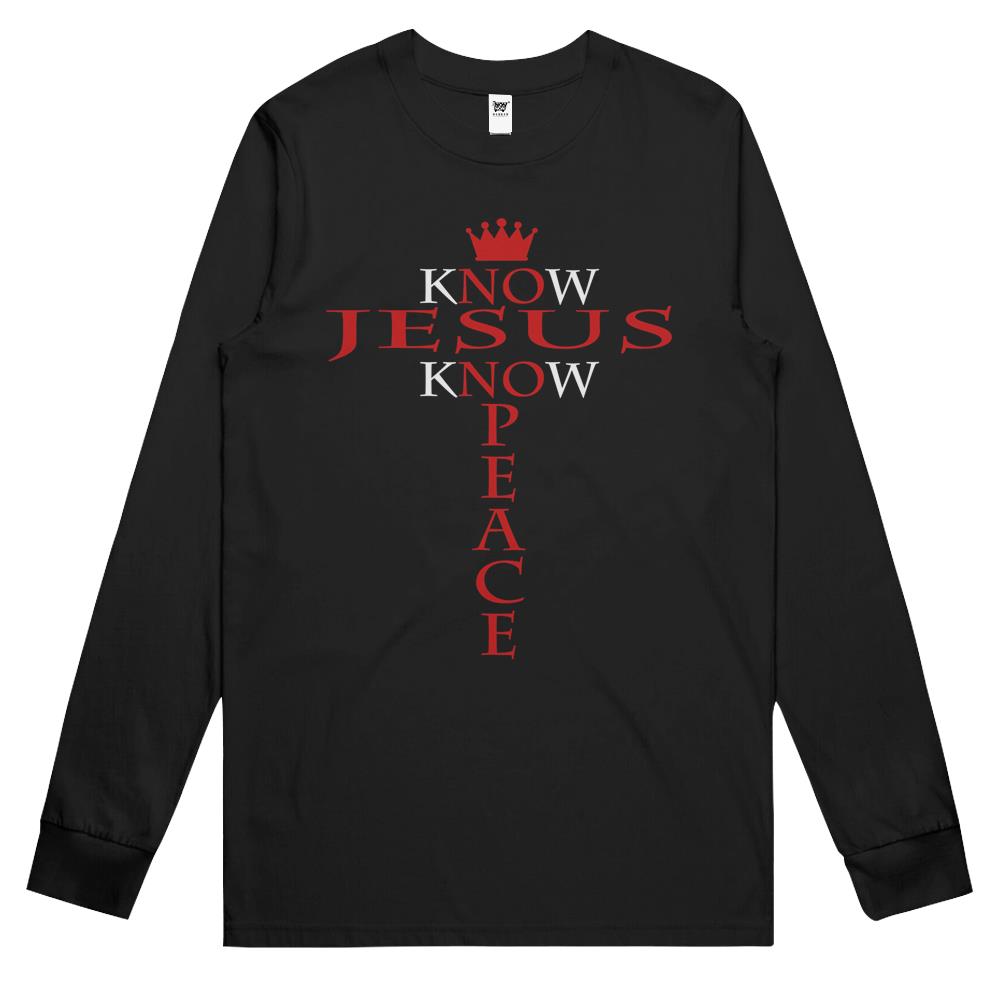 Know Jesus Know Peace Religious Christ Christian Long Sleeve T Shirts