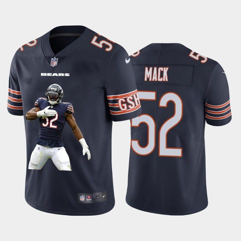 Chicago Bears Khalil Mack #52 NFL Portrait Brandedition Black Jersey