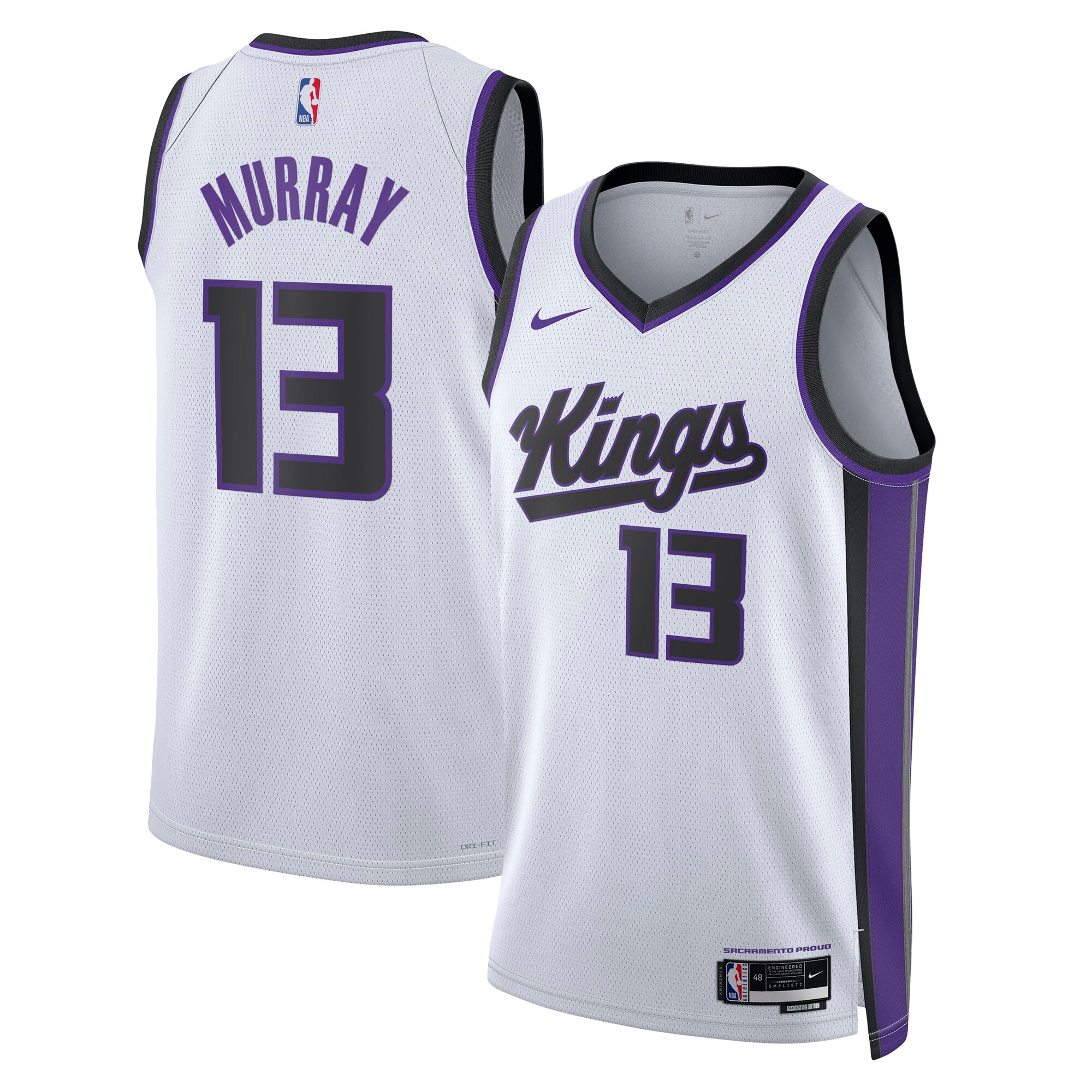 Sacramento Kings Association Edition Swingman Jersey – White – Keegan Murray – Unisex