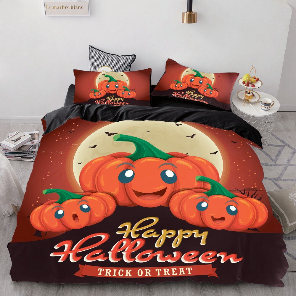 Halloween Bedding King/Queen,3D Cartoon Bedding Set For Kids/Baby/Children Duvet Cover Set Single,/Blanket Cover Set Demon