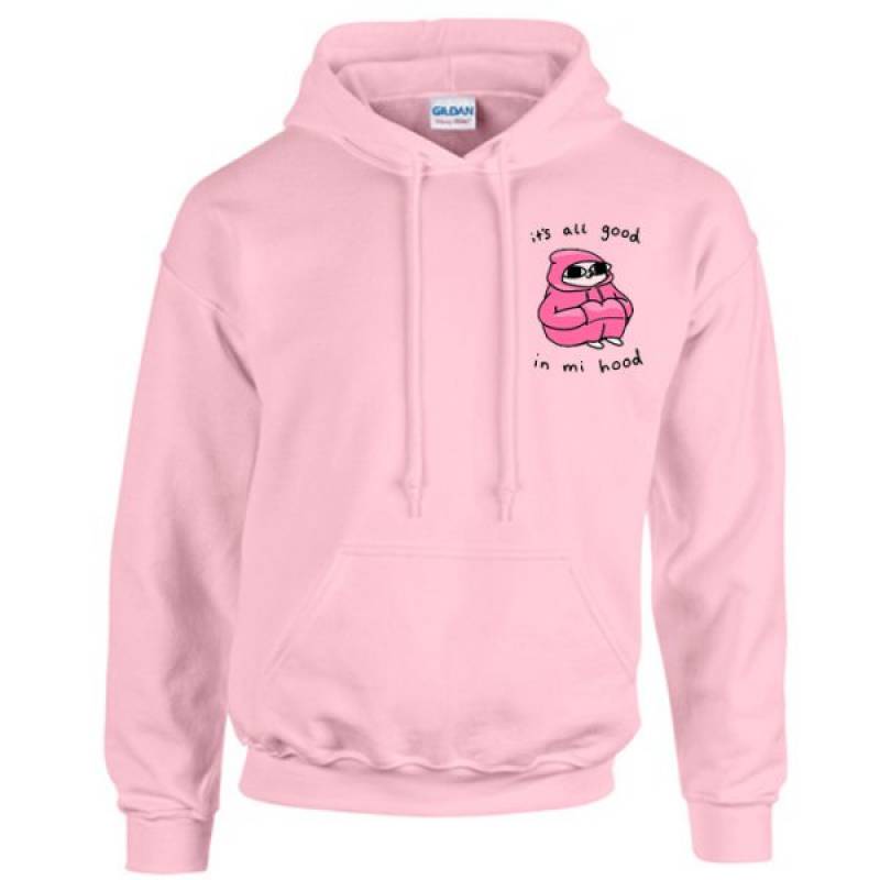 It S All Good In Mi Hood Pink Hoodie Bsm