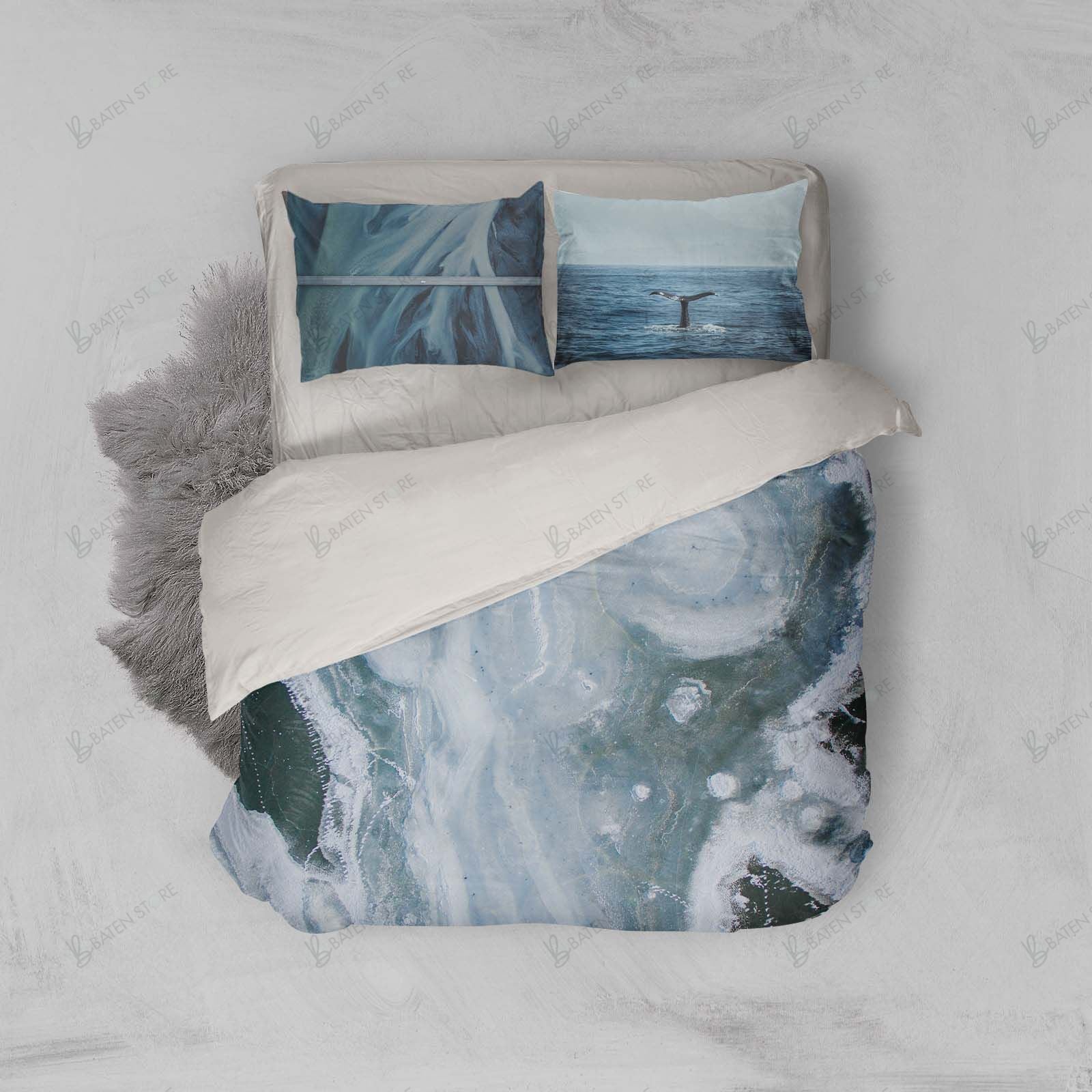 3D Blue Sea Dolphin Bedding Set Bedroom Decor