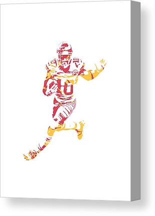 Tyreek Hill Kansas City Chiefs Apparel T Shirt Pixel Art 1 Joe Hamilton Canvas Print