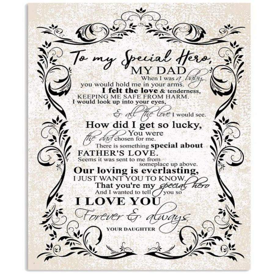 DAUGHTER TO DAD-I LOVE YOU FOREVER & ALWAYS Vertical Poster