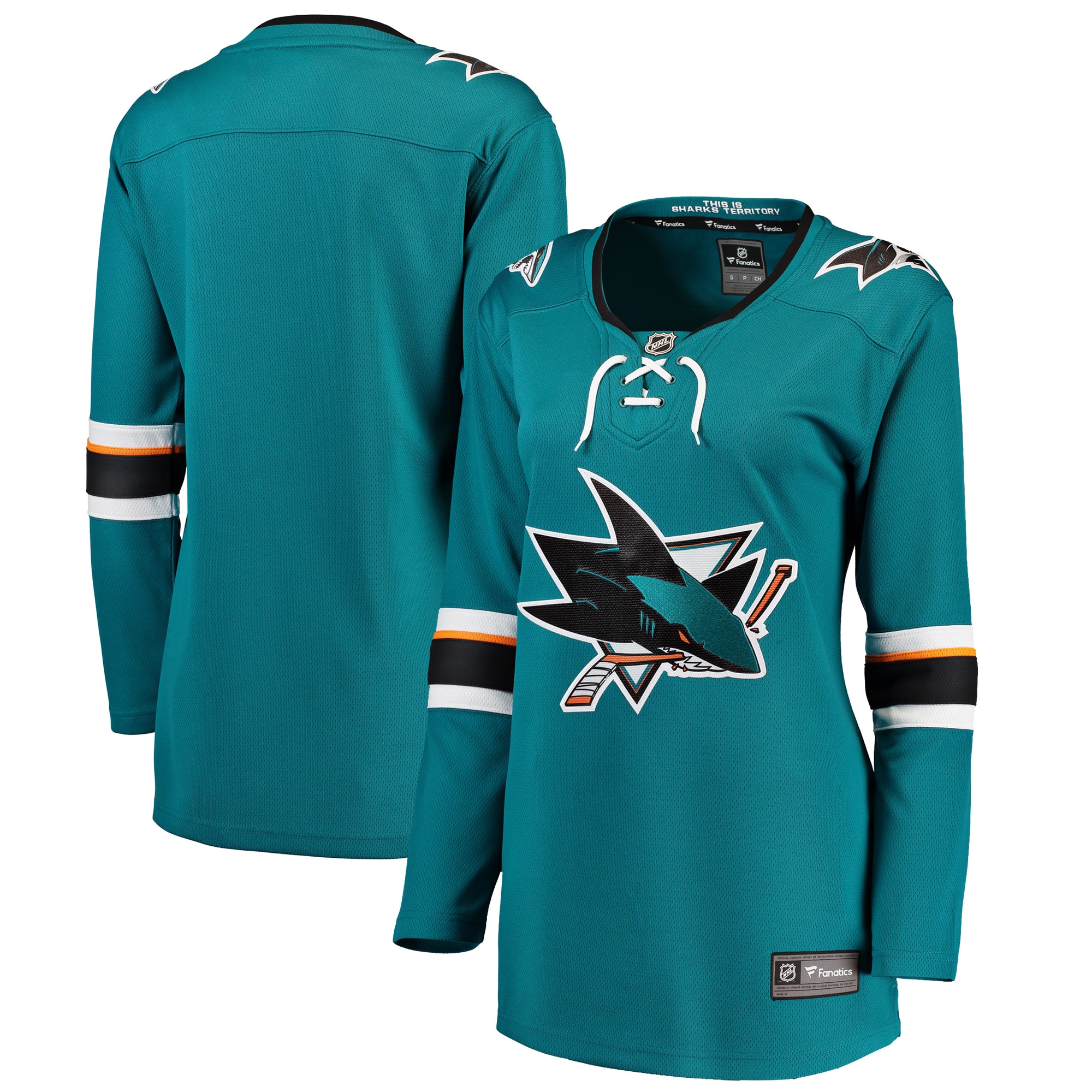 San Jose Sharks Branded Women's Breakaway Home Jersey – Teal