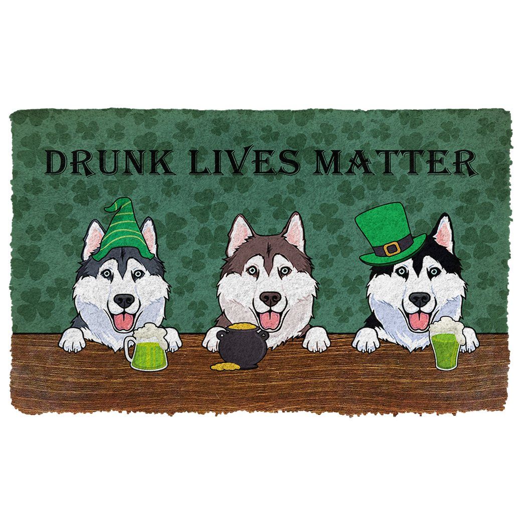 3D Husky Drunk Lives Matter Doormat