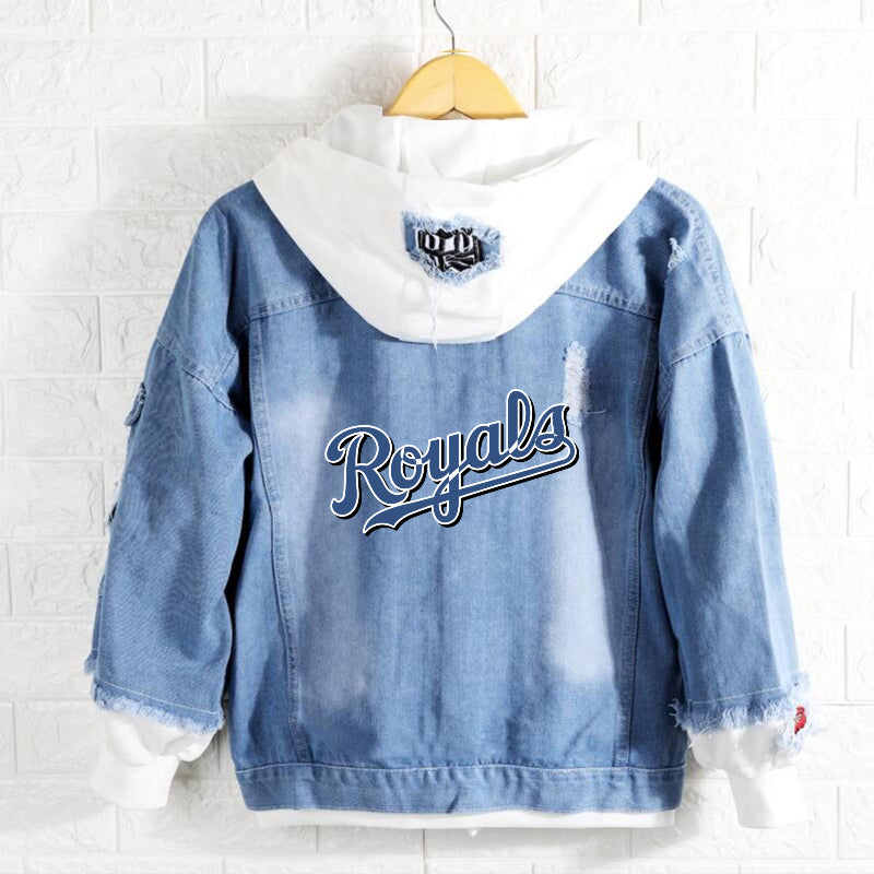 Kansas City Royals Jeans Denim Hoodie Jacket