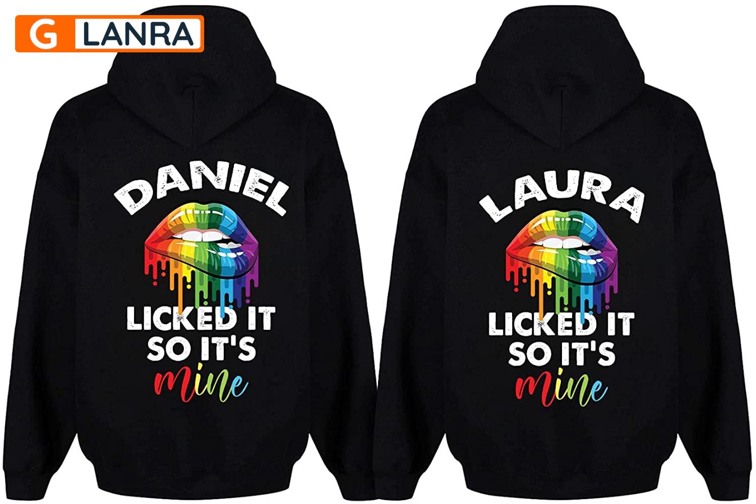 Personalized Liked It So Its Mine Hoodie, Custom Lgbt Couple Hoodie, Rainbow Lips Hoodie, Matching Couple Hoodie, Lgbt Unisex Sweater, Sweatshirt