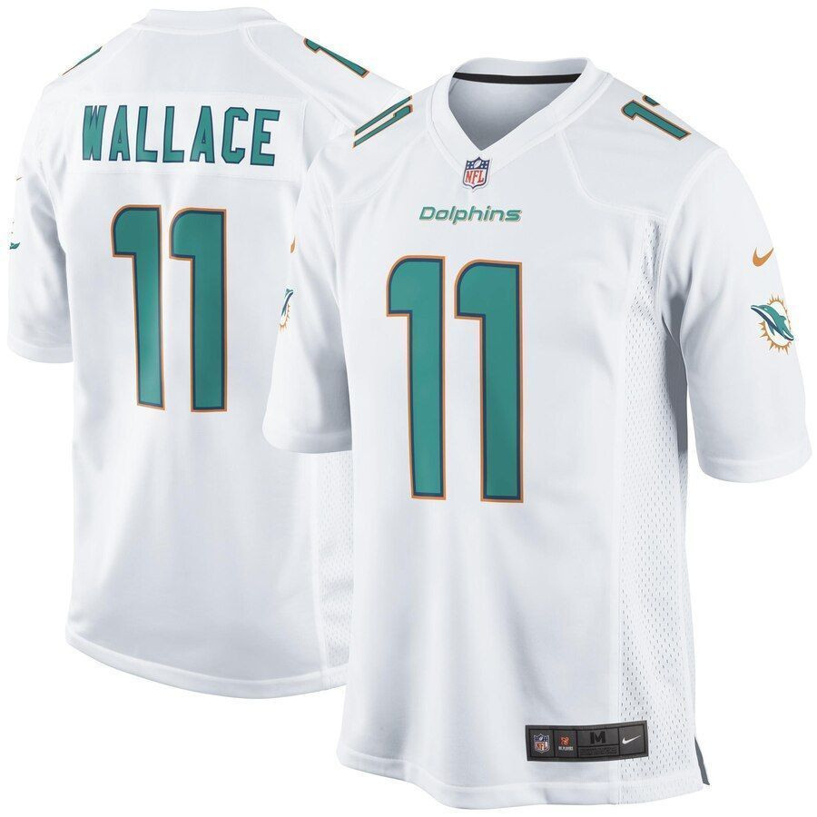 Mike Wallace Miami Dolphins Game White 3D Jersey