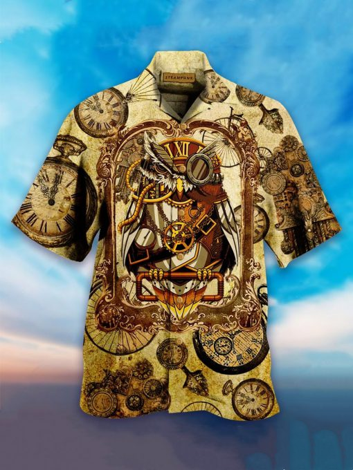 Owl Steampunk Clock Hawaii Shirt Ha97272