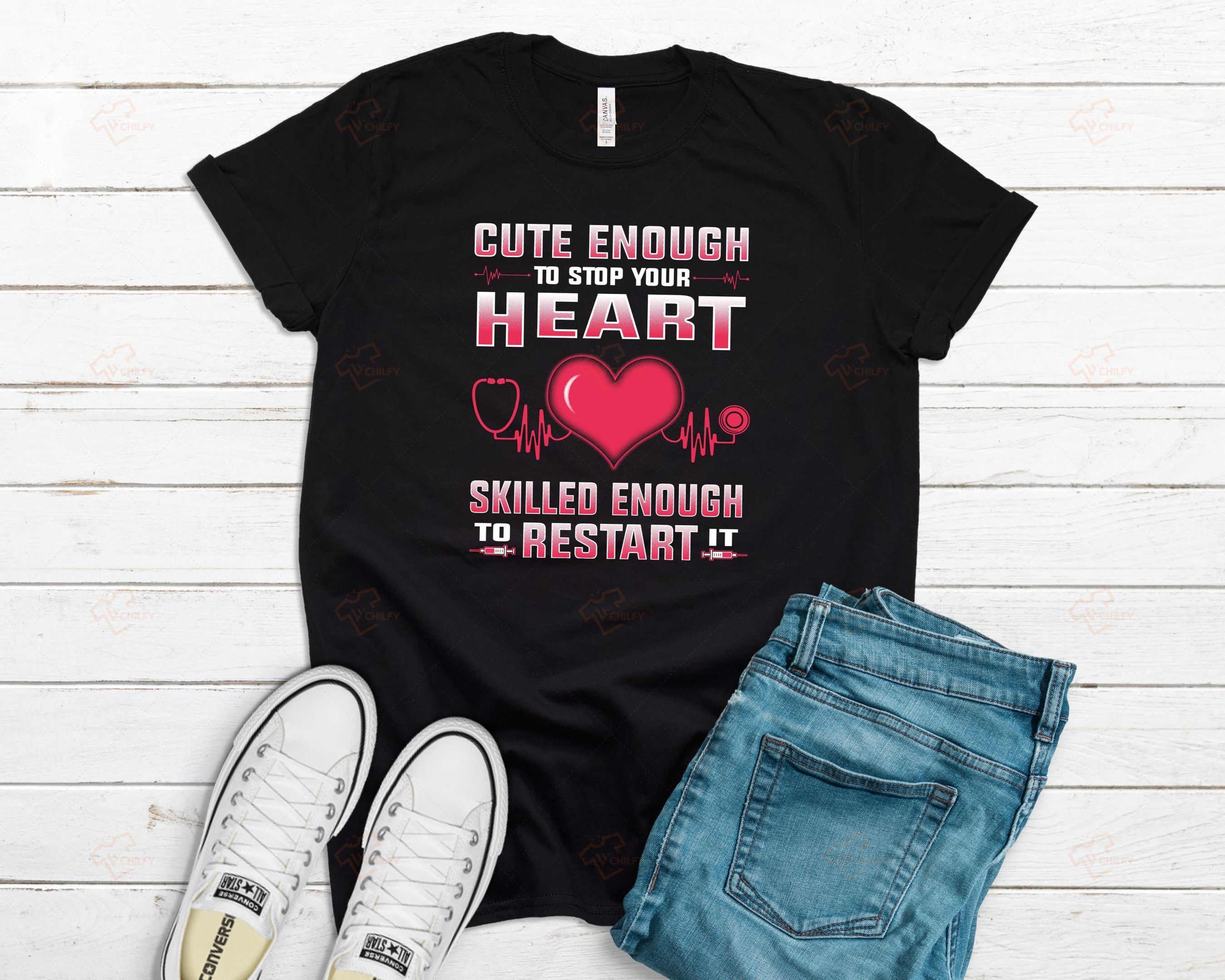 Cute Skilled Nurse Heart Shirt, Gift For Nurse, RN Shirt, Nursing Student, Medical Shirt