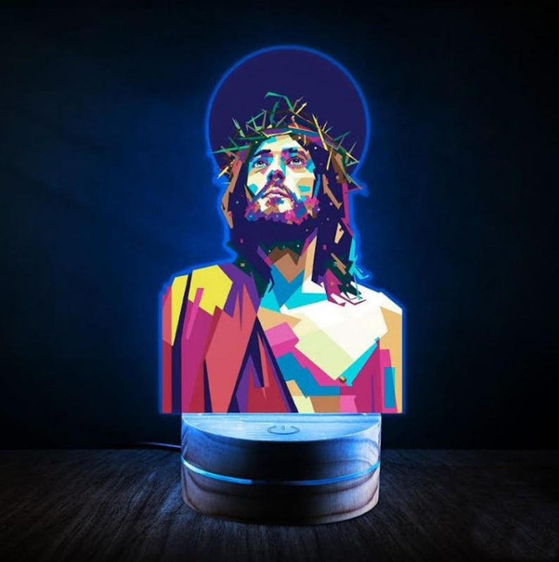 3D Jesus Christ Led Light – 3D Night Light Home Decor