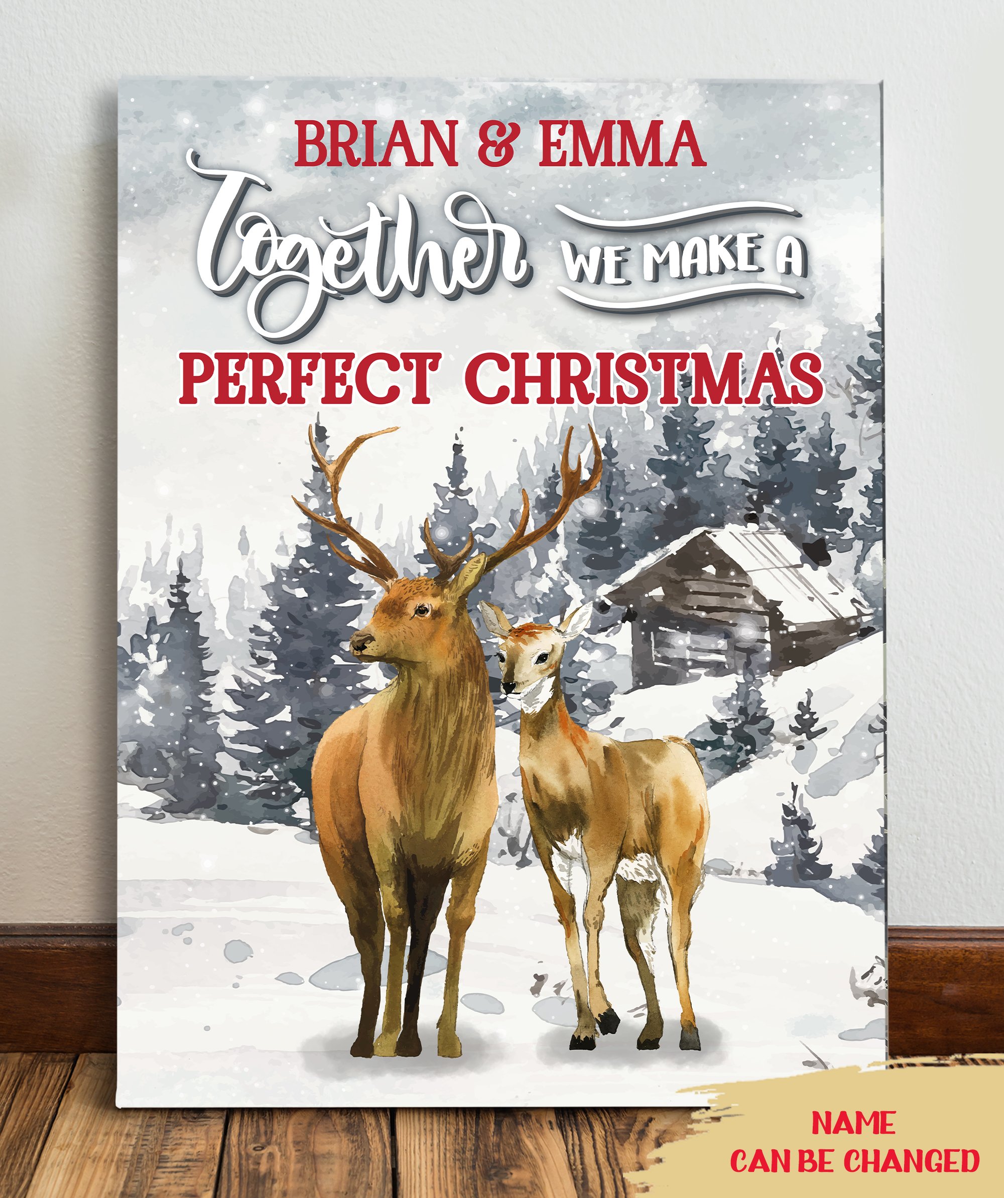 A Perfect Christmas – Personalized Custom Canvas – Home Decor, Wall Art