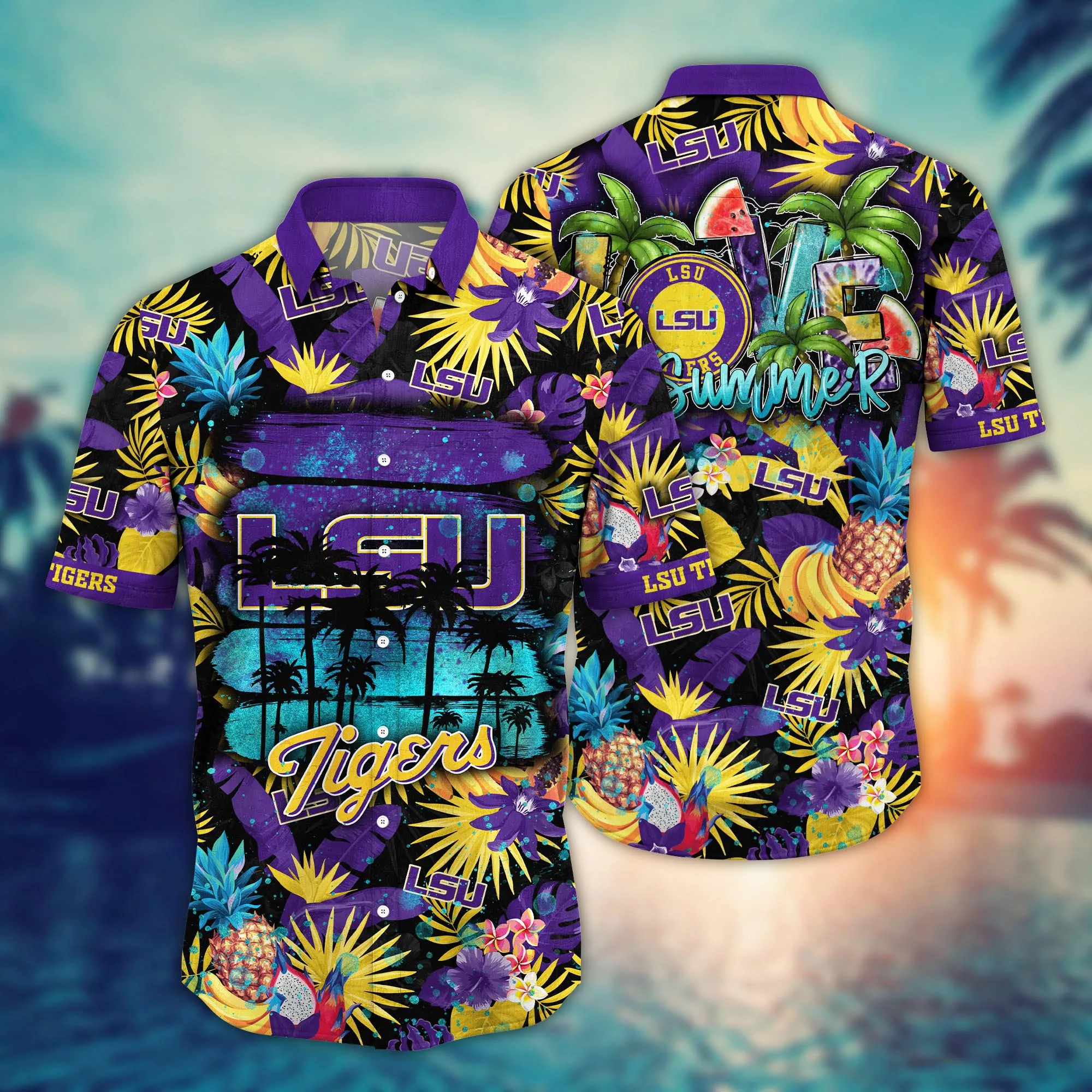 Lsu Tigers NCCA Hawaiian Shirt Vacationtime Aloha Shirt