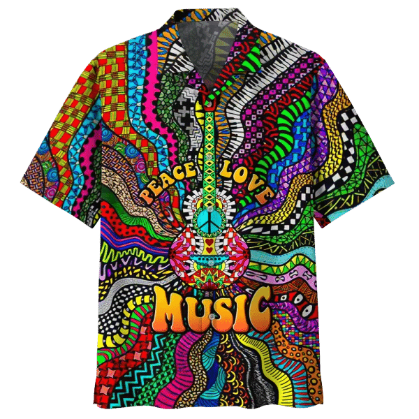 Hippie Peace Love Music Hawaii Shirt Unisex Adult Ha8572