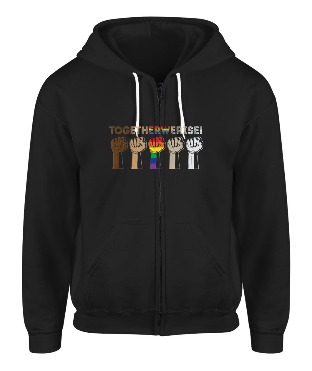 Together We Rise – Black Lives Matter Zip-Up Hoodie For Men Women