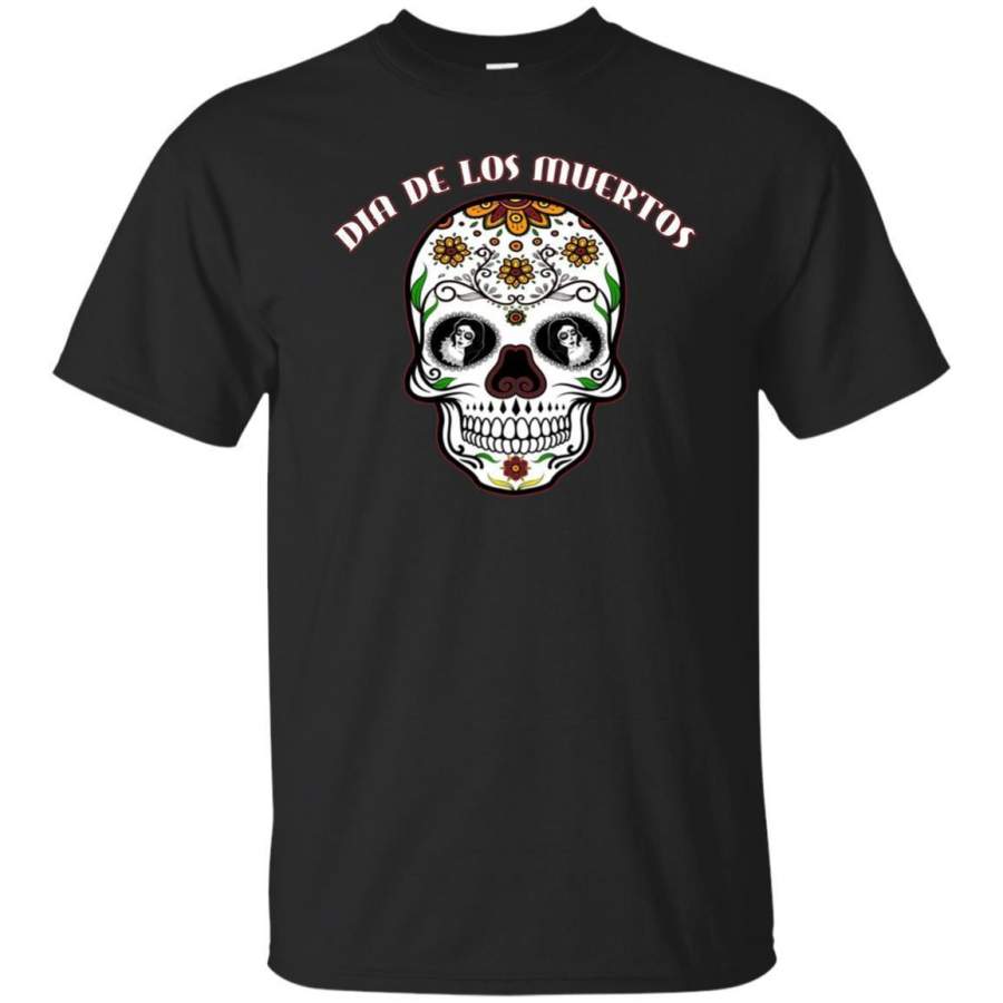 AGR Dia De Los Muertos Sugar Skull T-shirt Mexican Tradition Tee