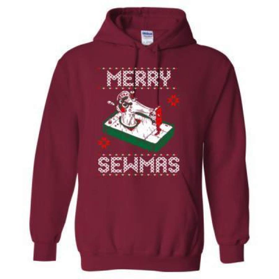 AGR Merry Sewmas Ugly Christmas Sweater – Heavy Blend™ Hooded Sweatshirt