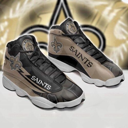 New Orleans Saints Football Team Custom Tennis Air Jordan 13 Shoes Sport Sneakers