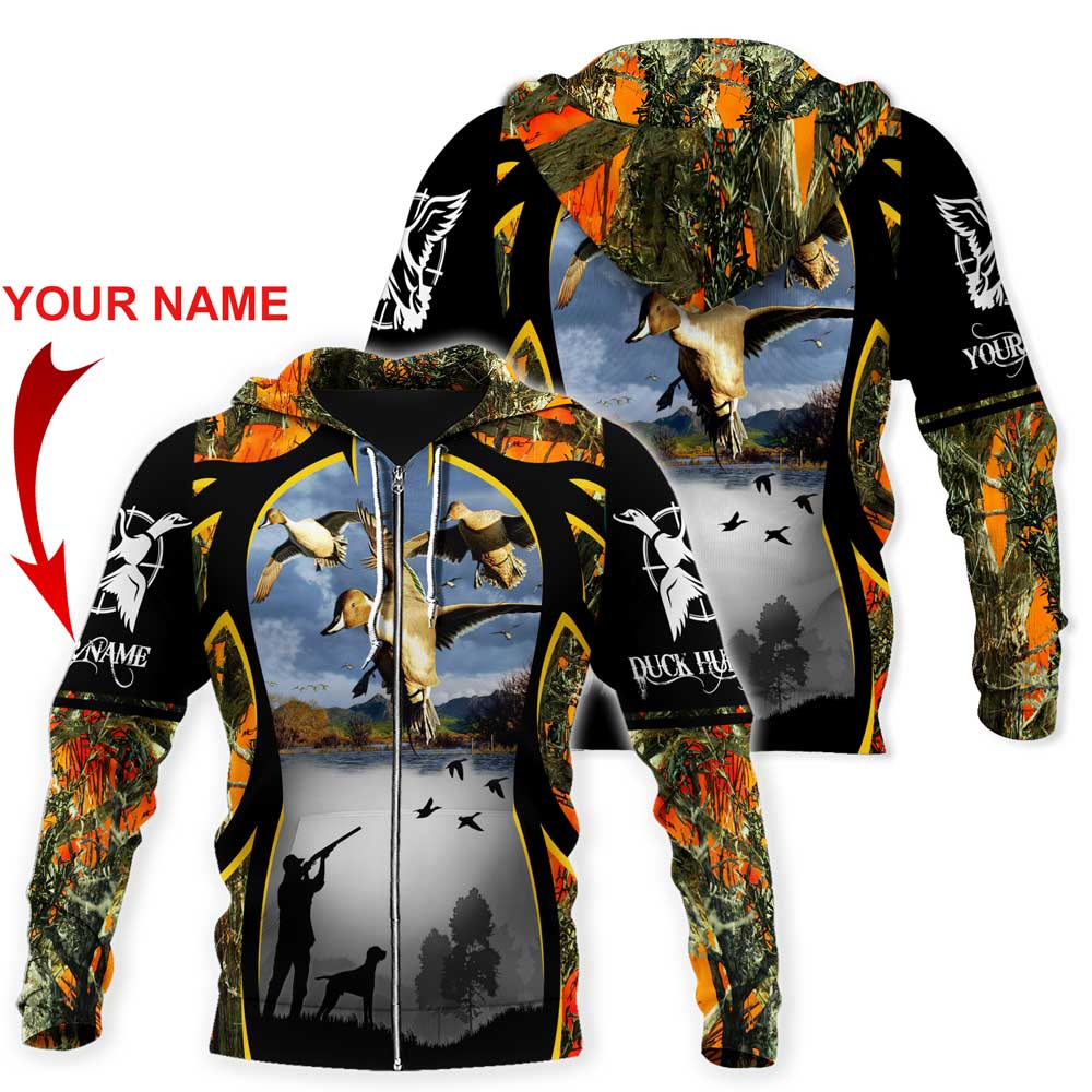 ViticStore™ The Duck Season 3D all over printed customize name 2XL zip-up hoodie