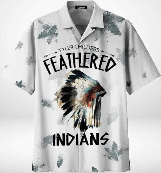 Personalized Name Tyler Childers Feathered Indians – Custom Hawaiian Shirt