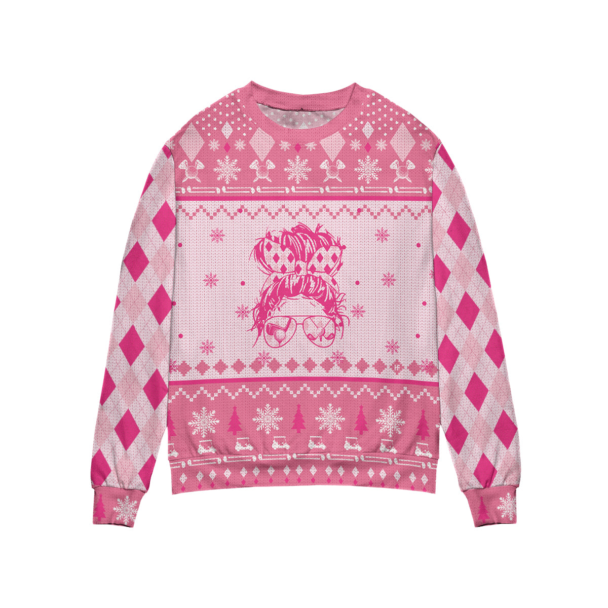 Christmas Forecast Golf With No Chance Of House Cleaning Or Cooking All Over Print Sweater, Funny Ugly Sweater Shirt