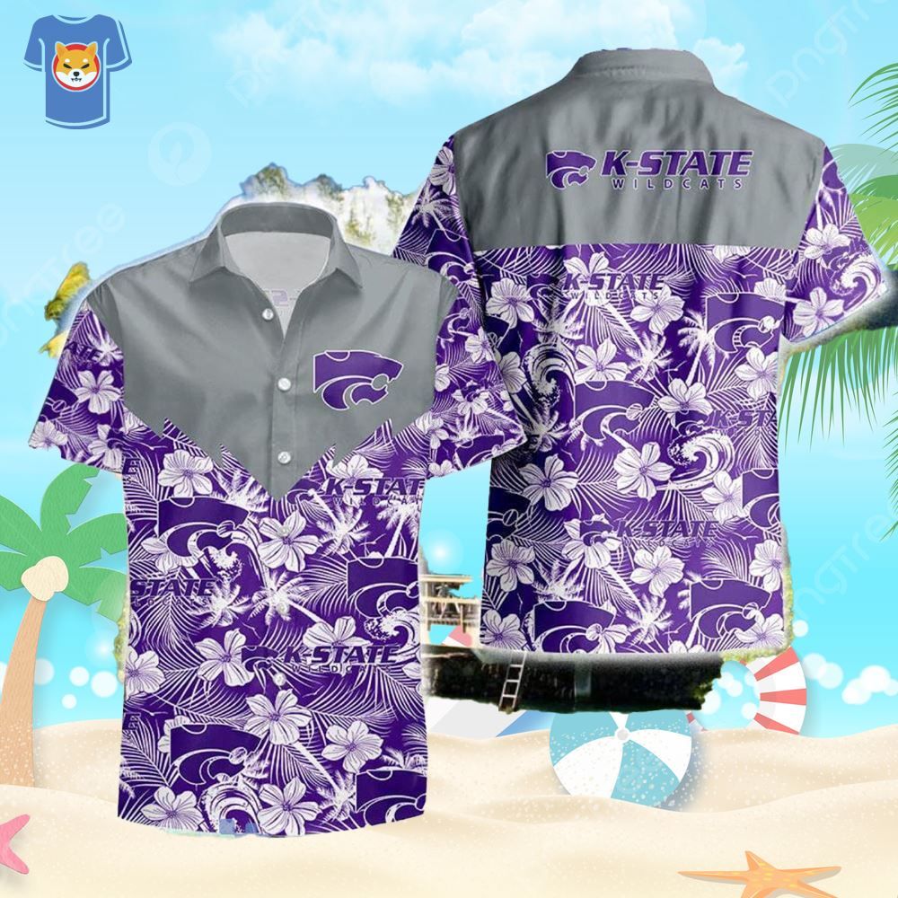 Kansas State Wildcats With Hibicus Flower Beach Summer Pattern Hawaiian Shirt