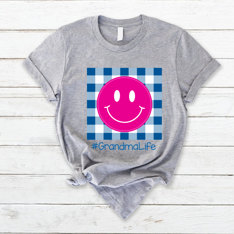 Personalized Grandma Life Smiley T-Shirt