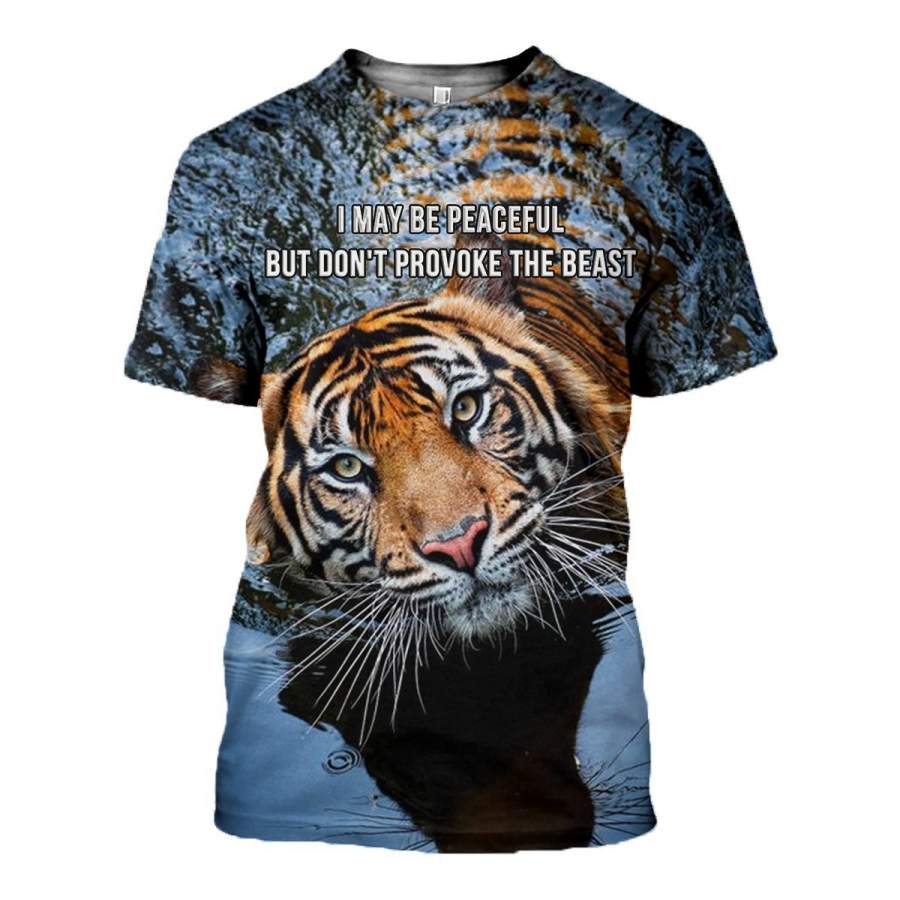 3D All Over Printed Tiger T-shirt Hoodie ADDL100408