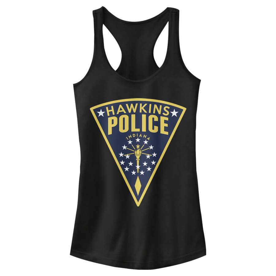 Stranger Things Junior’s Hawkins Police Crest  Racerback Tank