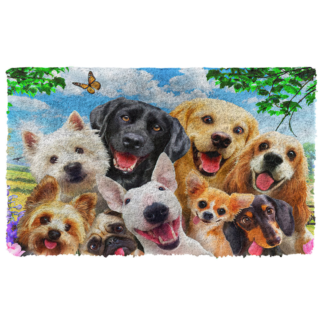 Gearhumans 3D Happy Dogs Day Custom Doormat