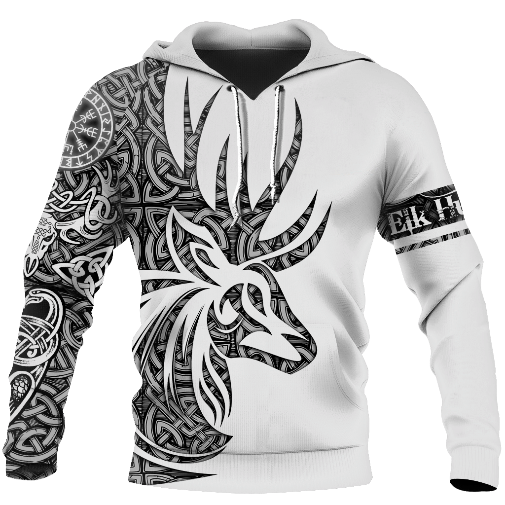 Vegvisir Deer Viking All Over Printed Hoodie