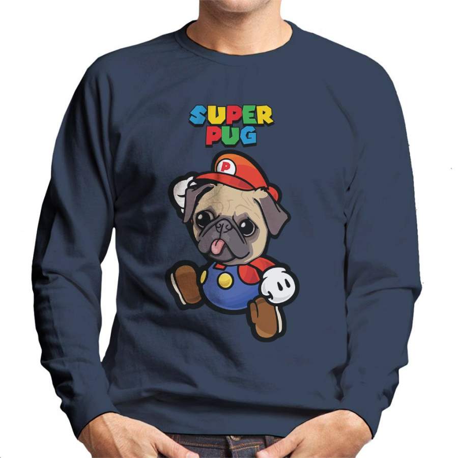 Super Mario Super Pug Men’s Sweatshirt