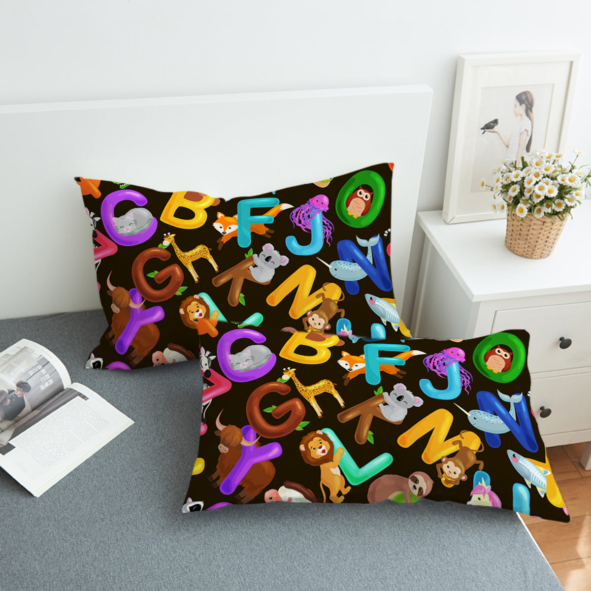 Animal Alphabet Swzt1394 Pillowcase